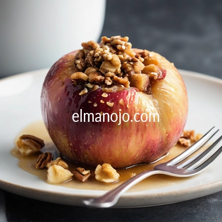 Receta Manzana al Horno con Nuez y Cardamomo